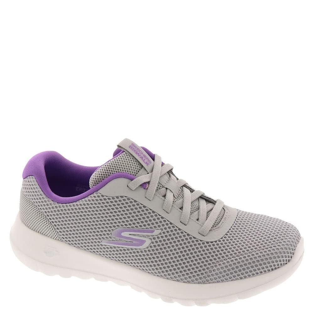 Skechers GO Walk Joy - Light Motion, Gray/Lavender, 9.5 Wide 124707W - Picture 2 of 10
